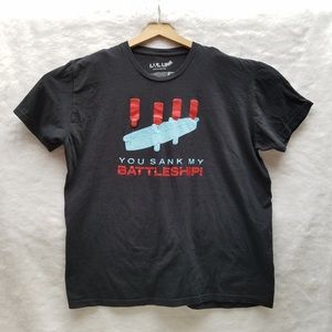 Lvl Up Battleship Graphic Tee USA 100% Cotton XL